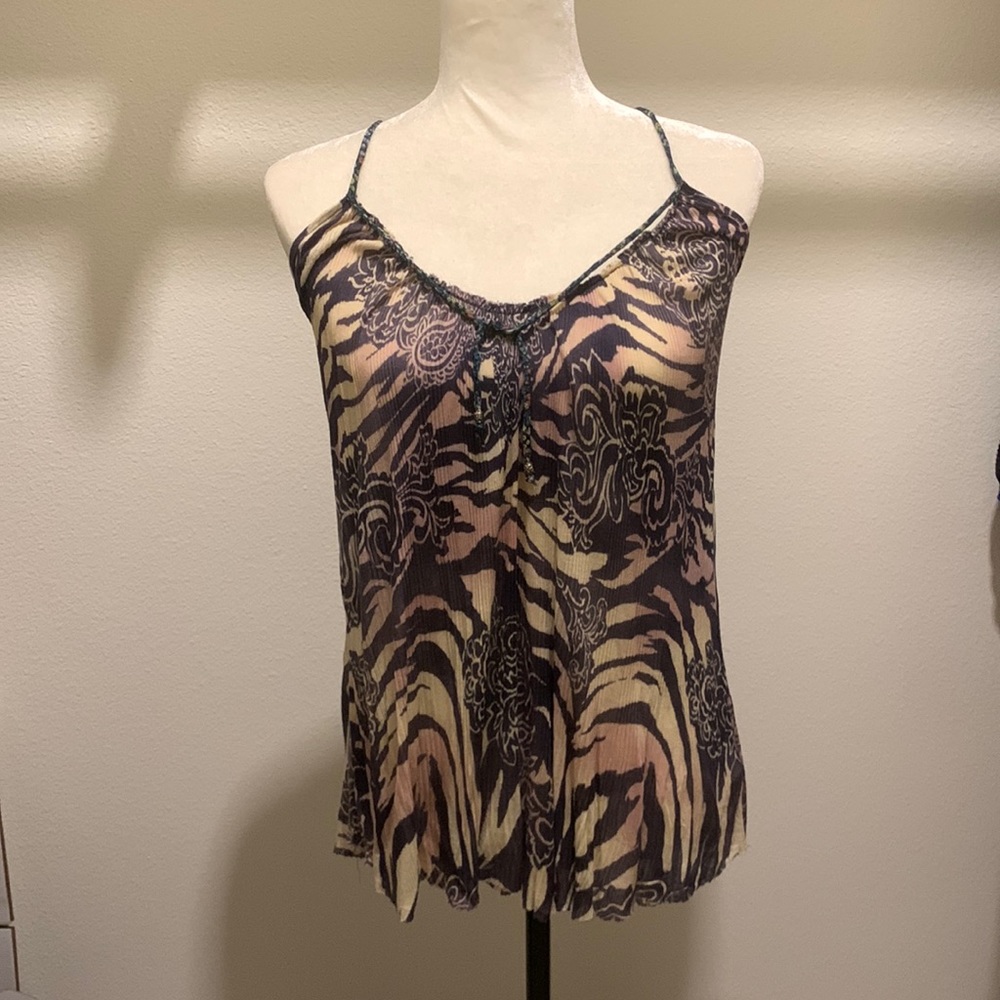 Sheer Leopard Print Free People Top | Size S